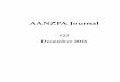 AANZPA Journal · AANZPA Journal #25 | 2016 1 Contents Editorial Philip D. Carter 2 Previous journal articles: Reflections and implications 4 Sociodramatic principles and big data