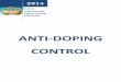 ANTI-DOPING CONTROL - pigeonsfci.org · action or inaction, or disrupt the collection of sampleshinder , as well as the alteration, falsification, manipulation, tampering or attemptof