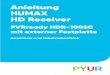 Anleitung HUMAX HD Receiver - pyur.com · 1 Anleitung HUMAX HD Receiver PVRready HDR-1002C mit externer Festplatte Anschluss und Inbetriebnahme