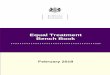 Equal Treatment Bench Book - judiciary.uk · Contents Equal Treatment Bench Book i The Equal Treatment Bench Book is a dynamic document. In the event that you choose to print or download