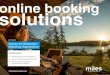 online booking solutions - milespartnership.com · » Costs & Pricing: Options of commission bookings (10% room only) paid by hotels or for direct bookings (zero commission) annual