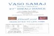 Dinner 2018 - Vaso Samaj.pdf · SPONSORS AND SPIRITED VASOVASIES! vaso ts VERY THANKFUL To THE FOLLOWING FOR FOR 2018 DIWALI DINNER: Anil Patel & Anuj Amin - Raffle Rital Patel -