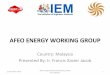 AFEO ENERGY WORKING GROUPafeo.org/wp-content/uploads/2019/02/IEM-Energy-WG.pdf · Venue: Bukit Tagar Sanitary Landfill 12 November 2018 AFEO Energy Workgroup Meeting, CAFEO 36, Singapore