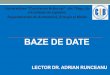 BAZE DE DATE - runceanu.rorunceanu.ro/adrian/wp-content/cursuri/bd2013/C9-BD.pdf · Sintaxa 10.05.2013 Curs - BAZE DE DATE 28 . table este numele tebelului constraint este numele