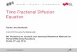 Time Fractional Diffusion Equation - uni-due.de · W I S S E N T E C H N I K L E I D E N S C H A F T Time Fractional Diffusion Equation Sarah-Lena Bonkhoff Institut fur Numerische