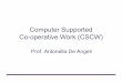 Computer Supported Co-operative Work (CSCW)disi.unitn.it/~deangeli/homepage/lib/exe/fetch.php?media=teaching:cscw:... · networking, and associated hardware, software and services.”