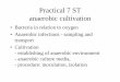 Practical 7 ST anaerobic cultivation - uniba.sk · • Biological method - cultivation with Serratia marcescens • Tubes of broth cultures (thioglycolate, cooked meat) - their formulations