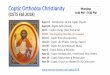Coptic Orthodox Christianity Mondays (OSTS Fall 2018) · Coptic Orthodox Christianity (OSTS Fall 2018) Sept 17 - Introduction to the Coptic Church Sept 24 - Coptic Faith (Creed) Oct
