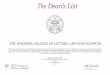The Deans List - dornsife.usc.edu · The Dean’s List USC DORNSIFE COLLEGE OF LETTERS, ARTS AND SCIENCES USC Dornsife College of Letters, Arts and Sciences regularly recognizes students