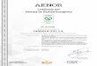 Certificado del Sistema de Gestión Energética · Certificado del Sistema de Gestión Energética Avelino BRITO MARQUINA Director General AENOR INTERNACIONAL S.A.U. Génova, 6. 28004