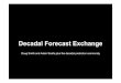 Decadal Forecast Exchange · SMHI – Klaus Wyser,Colin Jones KNMI – Wilco Hazeleger, Bert Wouters IC3 – Francisco Doblas-Reyes, Virginie Guemas GFDL – Tony Rosatti MPI –