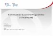 Summary of Country Programme achivements · Project Execution 4 0% 20% 40% 60% 80% 100% 120% Financial execution of the projects ended 30.04.2016 Technical execution of the projects