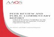PEER REVIEW AND PUBLIC COMMENTARY REPORT - AAOS CPG... · PEER REVIEW AND PUBLIC COMMENTARY REPORT Clinical Practice Guideline on the Management of Anterior Cruciate Ligament Injuries