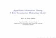 Algorithmic Information Theory: A Brief Introduction ... · Algorithmic Information Theory: A Brief Introduction Motivating Krimp prof. dr Arno Siebes Algorithmic Data Analysis Group