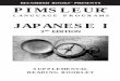 LANGUAGE PROGRAMS JAPANESE I - neiu.edu · 3 Japanese I, 3rd Edition Notes on Japanese Culture and Communication The objective of Pimsleur’s Japanese I, Third Edition is to introduce