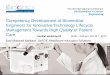 Competency Development of Biomedical Engineers for ... · PDF fileCompetency Development of Biomedical Engineers for Innovative Technology Lifecycle Management Towards High Quality
