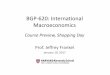 BGP-620: International Macroeconomics - Harvard University BGP-620: International Macroeconomics Course