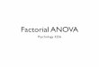 Factorial ANOVA - Algoma Universitypeople.auc.ca/brodbeck/3256/3256_factorial.pdf · Factorial ANOVA Psychology 3256. Made up data.. • Say you have collected data on the effects