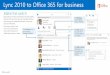 Lync 2010 to Office 365 for business - download.microsoft.comdownload.microsoft.com/.../Lync_2010_to_Office_365.pdf · Lync 2010 to Office 365 for business Make the switch Microsoft