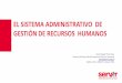 EL SISTEMA ADMINISTRATIVO DE GESTIÓN DE RECURSOS HUMANOS · Planificación de Políticas de Recursos Humanos: permite organizar la gestión interna de recursos humanos, en congruencia