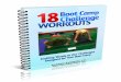 Boot Camp Challenge Workouts · Workouts 1-7 are body weight only workouts: Workout #1 Take Away Bodyweight Challenge Timed set: Record the total time it takes to complete this workout