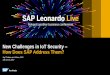 New Challenges in IoT Security How Does SAP Address Them?assets.dm.ux.sap.com/de-leonardolive/pdfs/51427_sap_inno_3.pdf · Oil and gas (generation) Smart office ATM Oil and gas (refinery)