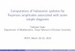 Computation of holonomic systems for Feynman amplitudes ...oaku/feynman2019slides.pdfComputation of holonomic systems for Feynman amplitudes associated with some simple diagrams Toshinori