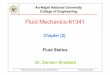 Fluid Mechanics-61341 - An-Najah Videos · Fluid Mechanics-61341 An-Najah National University College of Engineering Chapter [2] 1 Fluid Mechanics-2nd Semester 2010- [2] Fluid Statics