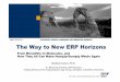 The Way to New ERP Horizons - Stanford Universityweb.stanford.edu/class/ee380/Abstracts/071017-matthias_kaiser_ee380.pdf · The Way to New ERP Horizons Matthias Kaiser, Ph.D. Sr