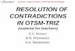 RESOLUTION OF CONTRADICTIONS IN OTSM-TRIZ · Jonathan Livingston Project. OTSM-TRIZ-based Pedagogy In changing the state of aggregation (a feature has one value in one state of aggregation
