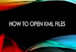 How to open KML files - in.gov to open KML files.pdf · Google Earth Loading in progress. O of 3.04 trillion trees processed. Memory cache size A larger cache can make details appear