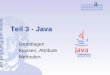 Teil 3 - Java · 3 Grundlagen der Programmierung II DBIS - SS2006 Java 2 - Varianten • Micro Edition (J2ME) für eingebettete Systeme, PDAs, Smart Phonesetc. • Standard Edition