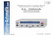 Elektronische Lasten Serie Electronic Load Series EL 3000A · Elektronische Lasten Serie Electronic Load Series EL 3000A 160V/60A/400W 400V/25A/400W EL 3160-60A: 35 320 200 EL 3400-25A: