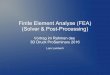 Finite Element Analyse (FEA) (Solver & Post-Processing) · Finite Element Analyse (FEA) (Solver & Post-Processing) Vortrag im Rahmen des 3D Druck ProSeminars 2016 Lars Lamberti
