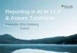 ALM 11 Reporting · ALM/QC Reporting in General ALM/ Quality Center offers four tools for reporting purposes Dashboard module •For creating textual reports or graphs based on field