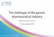 The challenges of the generic pharmaceutical industry in ......Source: Euripid Guidance Document on External Reference Pricing (ERP) (July 2018) patients • quality • value •