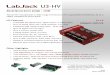 U3-HV - LabJack Product Brief v1.pdf · U3-HV Multifunction DAQ - USB The U3-HV incorporates a wide range of features with unparalleled flexibility, all at a highly competitive price