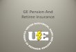 GE Pension And Retiree Insurance Pension... · 2015-11-01 · GE Pension And Retiree Insurance . The National Landscape and GE’s Funding In Perspective . ... Transportation Funding