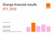 Orange financial results #FY 2018 · FY 2017 cb France 31 Spain MEA Europe 61 Enterprise Others FY 2018 12,721 13,151 +3.4% FY Adjusted EBITDA (Telecom) growth per segment yoy, in