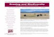Grazing and Biodiversity · Maintaining biological diversity of rangelands is an important and appro-priate land management objective. The Linebery Policy Center for Natural Resource