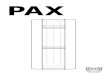 PAX - IKEA · fixează mobila pe perete. Accesoriile de fixare pentru perete nu sunt incluse deoarece materialele diferite din care sunt făcuţi pereţii au nevoie de accesorii diferite