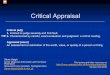 Critical Appraisal - UKMi ... Critical Appraisal Steve Haigh Senior Medicines Information and Formularyormulary