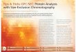 Tips & Tricks GPC/SEC: Protein Analysis with Size-Exclusion Chromatography · 2017-05-22 · samples by molecular size. In protein analysis, size-exclusion chromatography is either