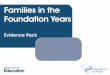 Families in the Foundation Years - Evidence Pack · (Slides 26-30) Encouraging Independence (Slides 31-38) Enjoying Early Education (Slides 39-42) ... Attending a high or medium quality