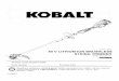 80 V LITHIUM-ION BRUSHLESS STRING TRIMMERpdf.lowes.com/operatingguides/841821037741_oper.pdfUse only Kobalt 80-volt batteries. (KB 280-06, KB 2580-06, KB 380-06) Use only Kobalt 80-volt