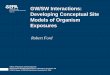 GW/SW Interactions: Developing Conceptual Site …...GW/SW Interactions: Developing Conceptual Site Models of Organism Exposures Robert Ford Office of Research and Development National