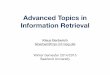 Advanced Topics in Information Retrievalresources.mpi-inf.mpg.de/.../atir/...introduction.pdf · Advanced Topics in Information Retrieval / Introduction Exercise Sheets & Tutorials