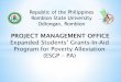 PROJECT MANAGEMENT OFFICErsu.edu.ph/wp-content/uploads/2017/03/Implementation-of... · 2017-03-10 · PROJECT MANAGEMENT OFFICE Expanded Students’ Grants-In-Aid Program for Poverty