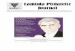Lambda Philatelic Journal · 2012 LPJ Index 16 INSIDE THIS ISSUE: Lambda Philatelic Journal 3 News from the Editor I started a Facebook page for the club. We currently have ten likes
