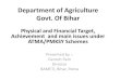 Department of Agriculture Govt. Of Biharkrishi.bih.nic.in/Meetings/17-08-2016/BAMETI.pdf · Department of Agriculture Govt. Of Bihar Physical and Financial Target, Achievement and